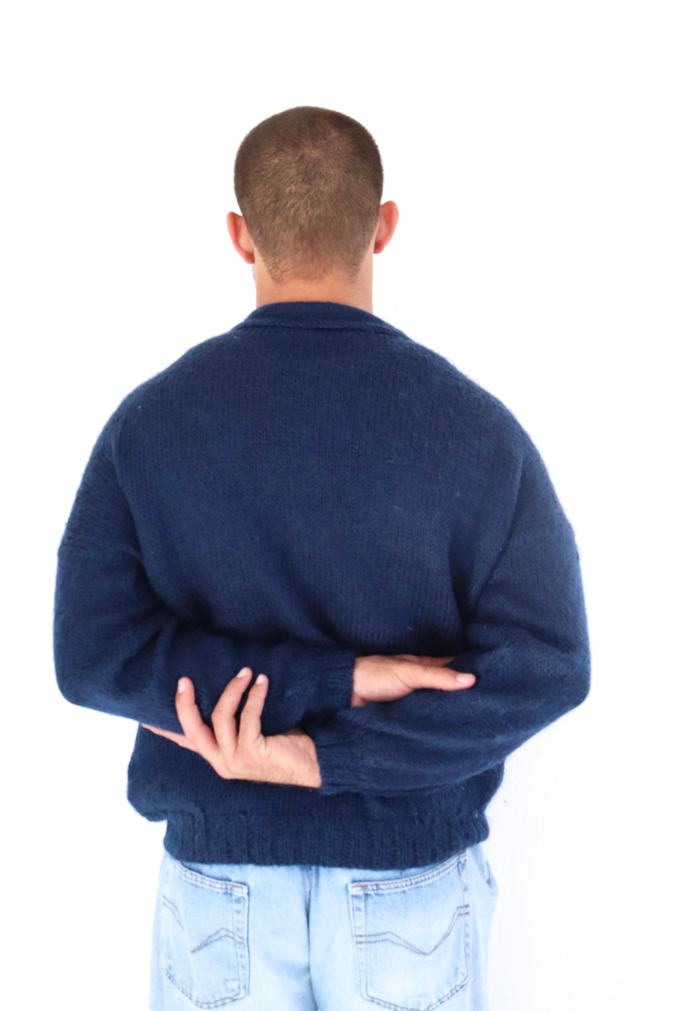 Navy Mohair Jersey