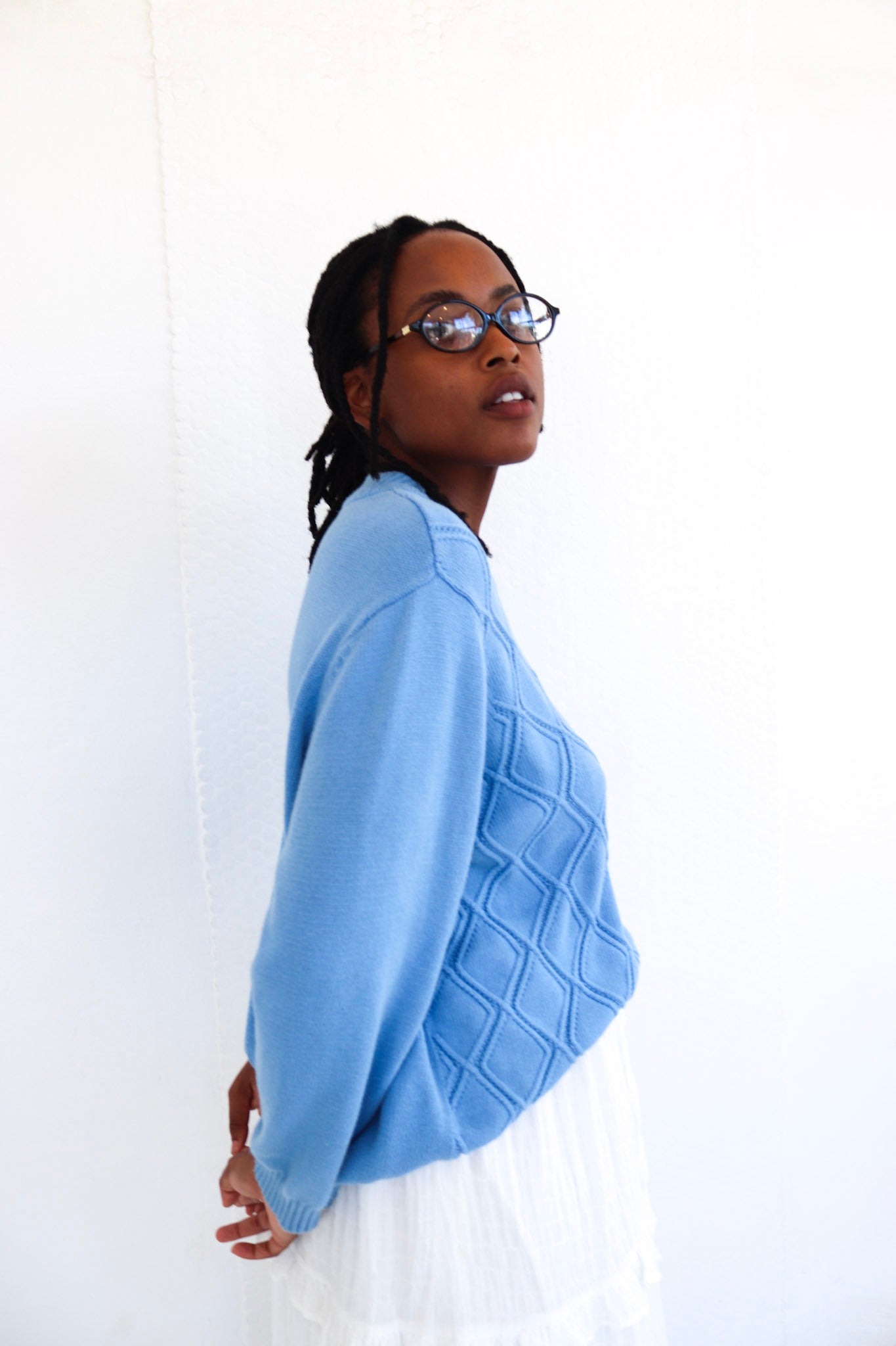 Blue Cable Knit