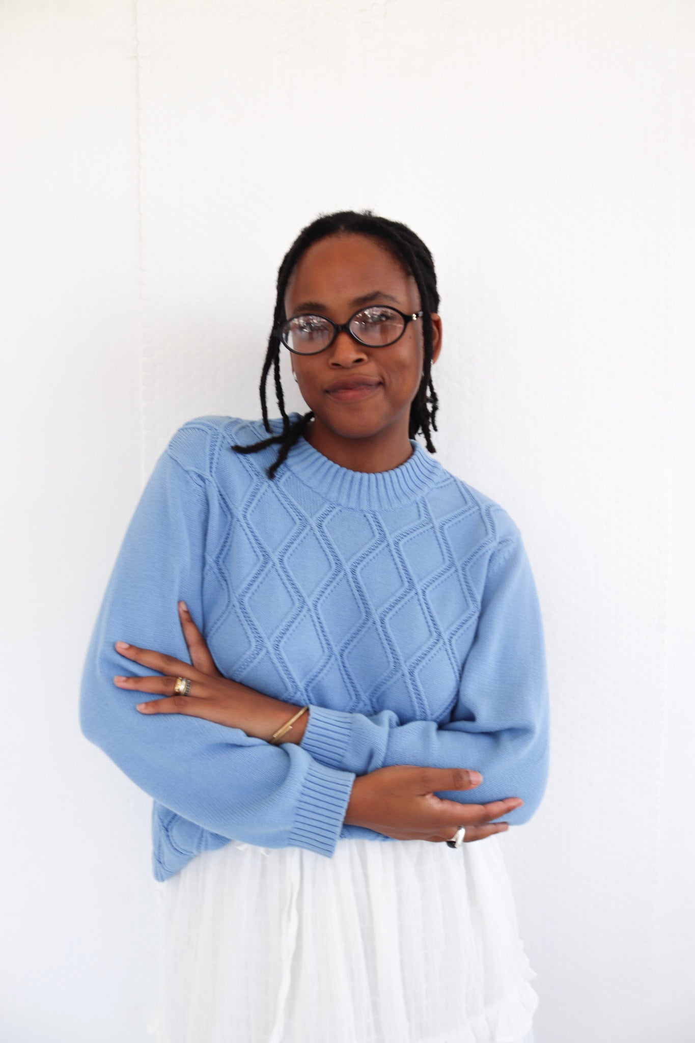 Blue Cable Knit