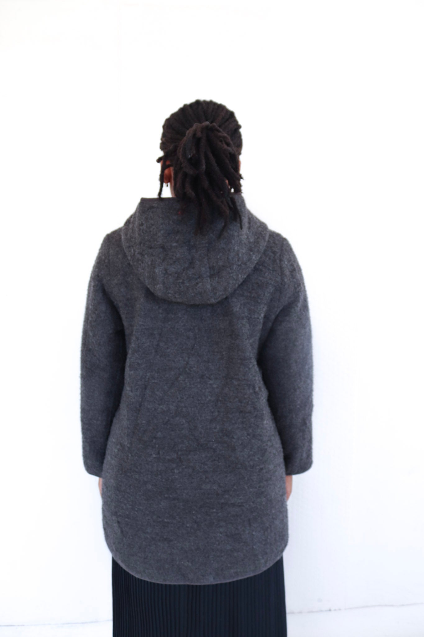 Grey Hooded Coat