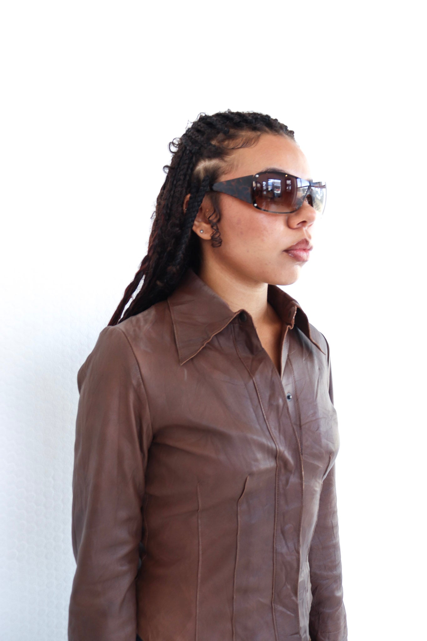 Brown Leather Shirt