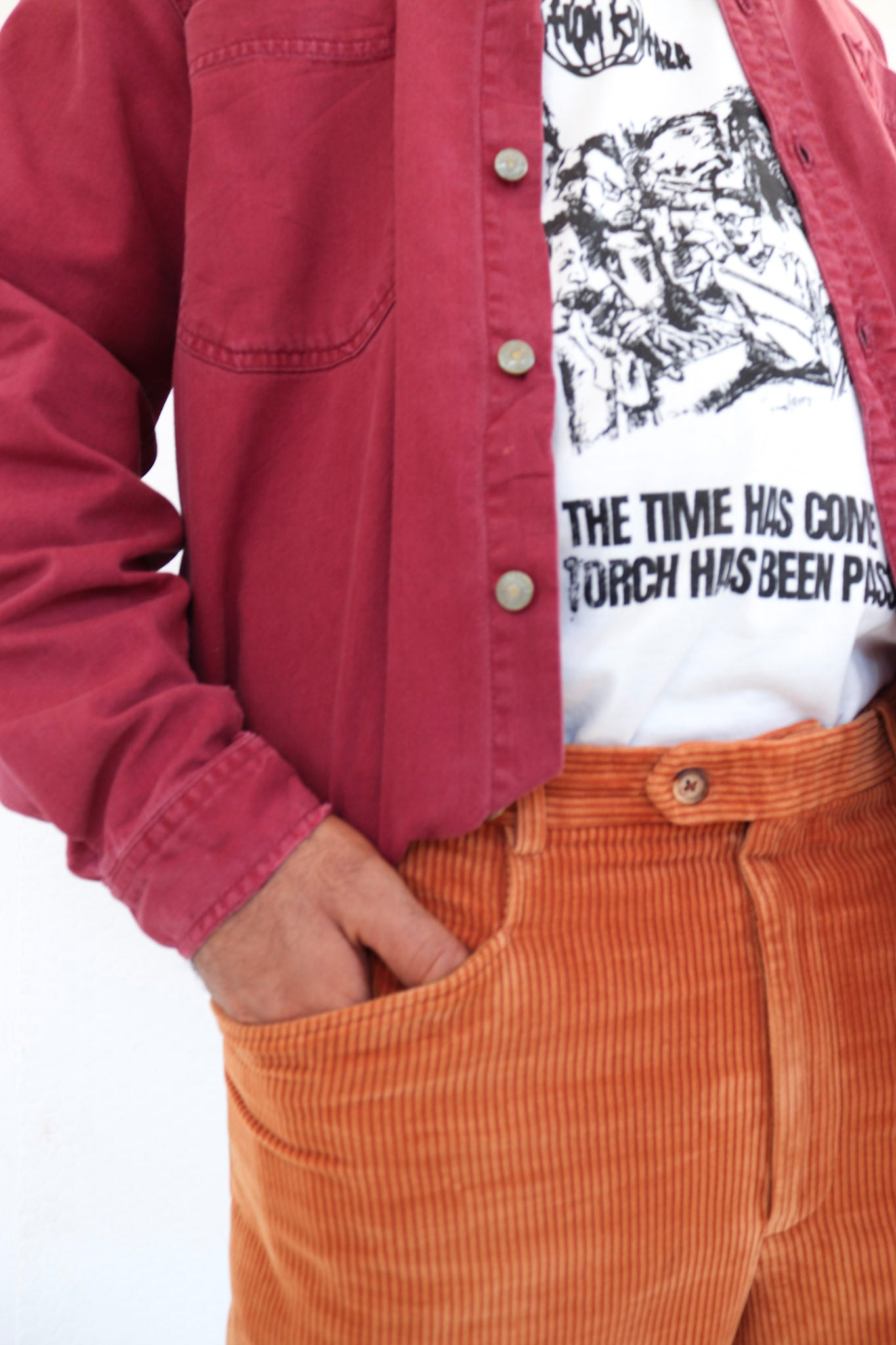 Orange Corduroy Pants