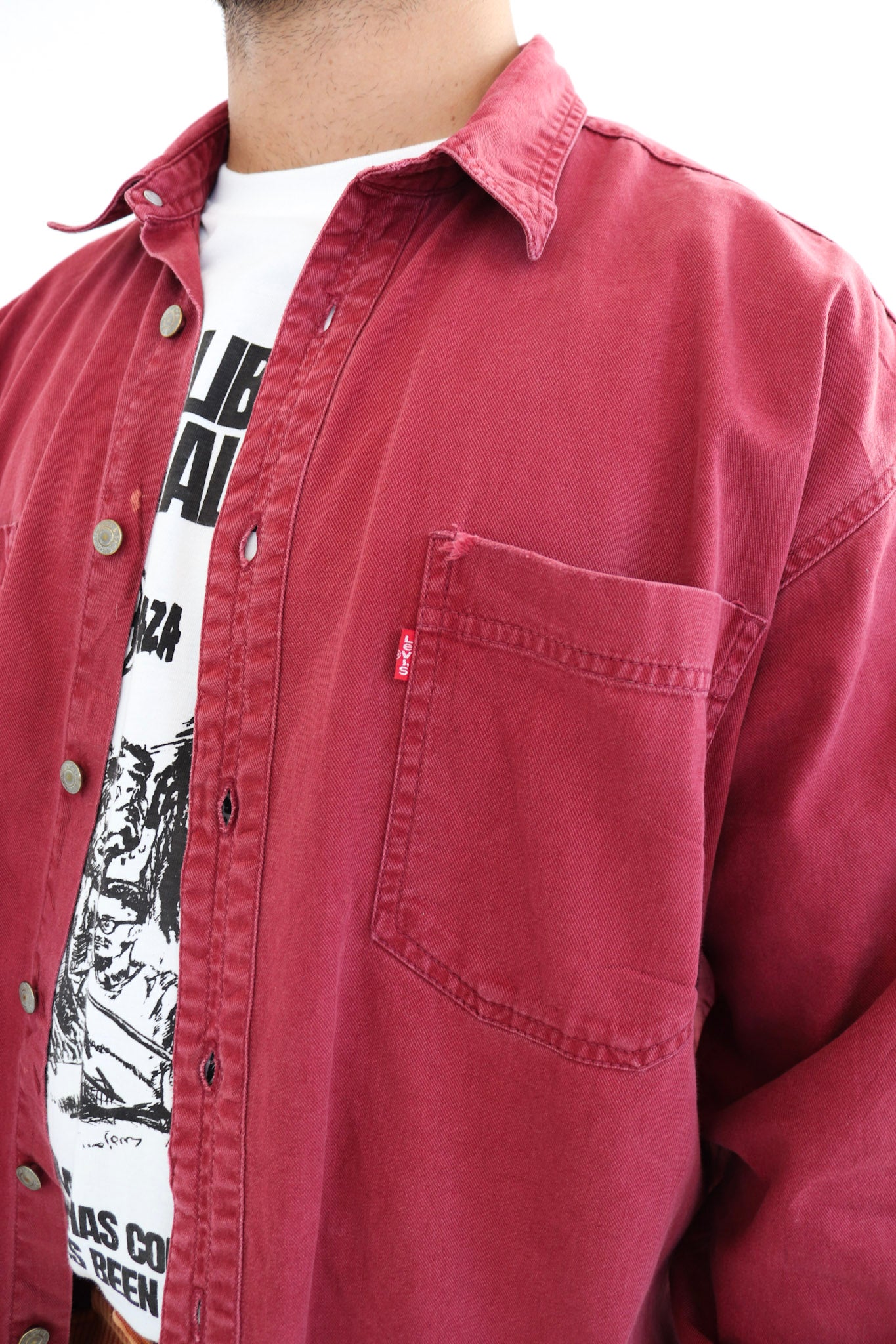 Maroon Levis Cotton Shirt