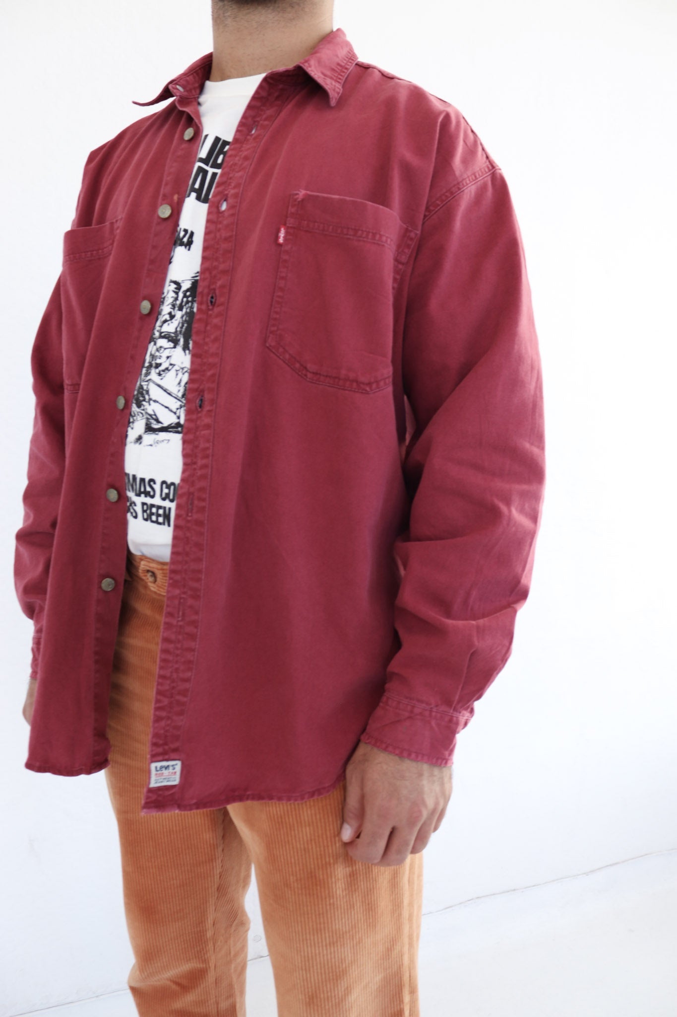 Maroon Levis Cotton Shirt