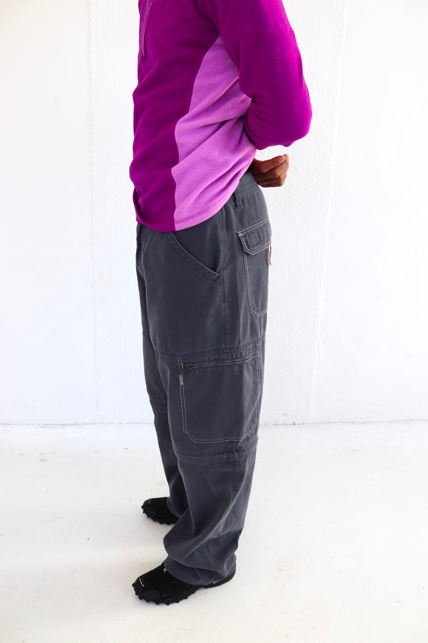 Grey Convertible Cargo Pants