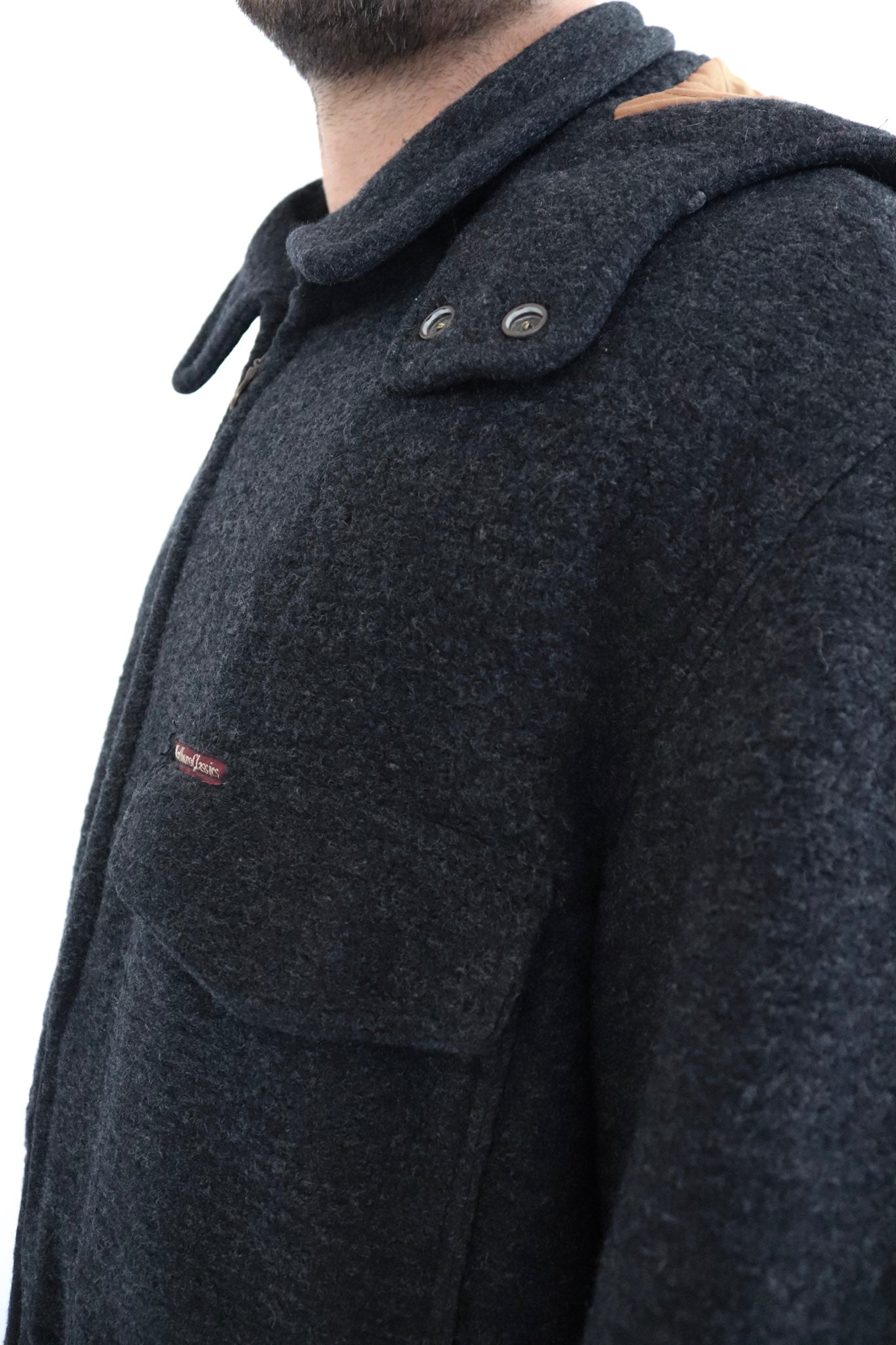 Grey Marlboro Classics Wool Coat