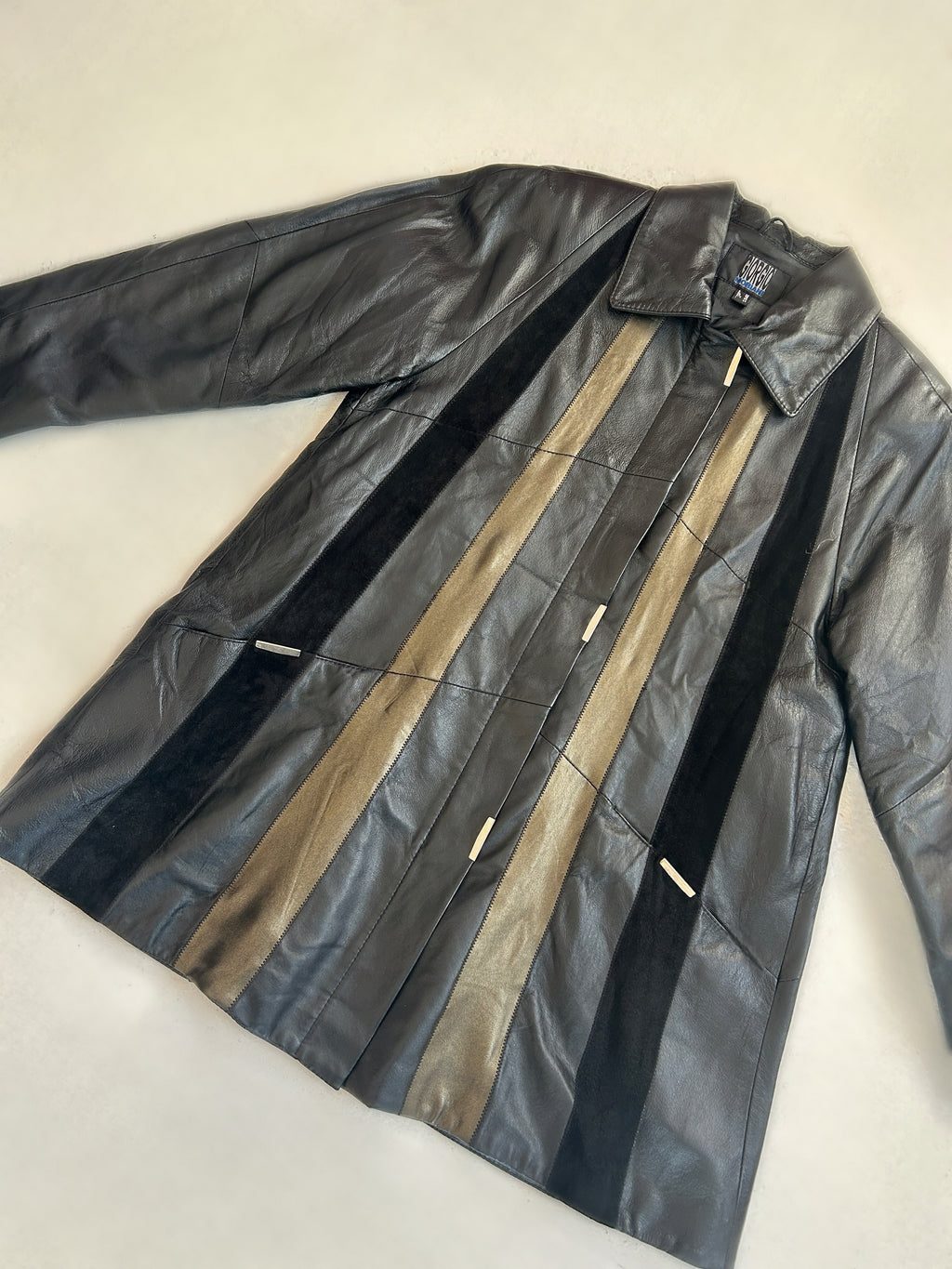 Leather Panel Coat