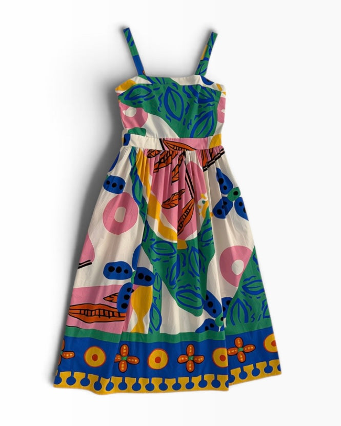 Abstract Print Maxi Dress