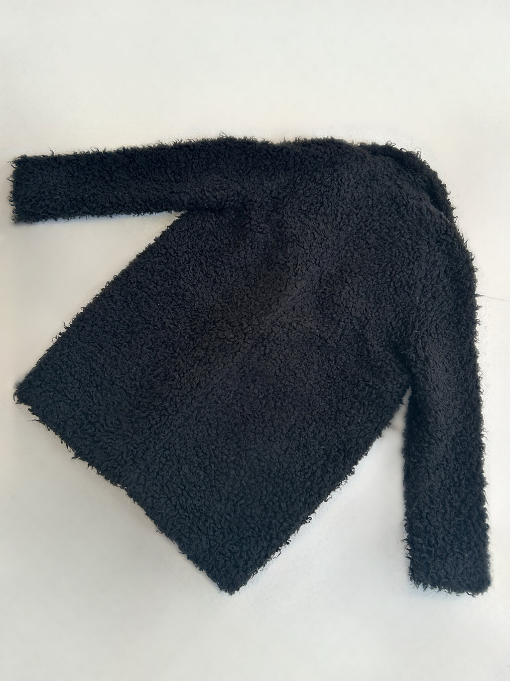 Oversized Black Fleece Coat