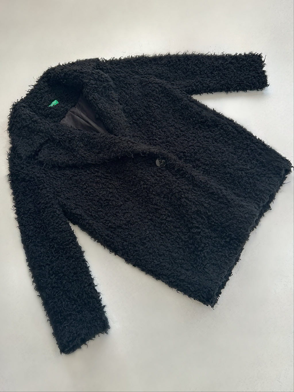 Oversized Black Fleece Coat