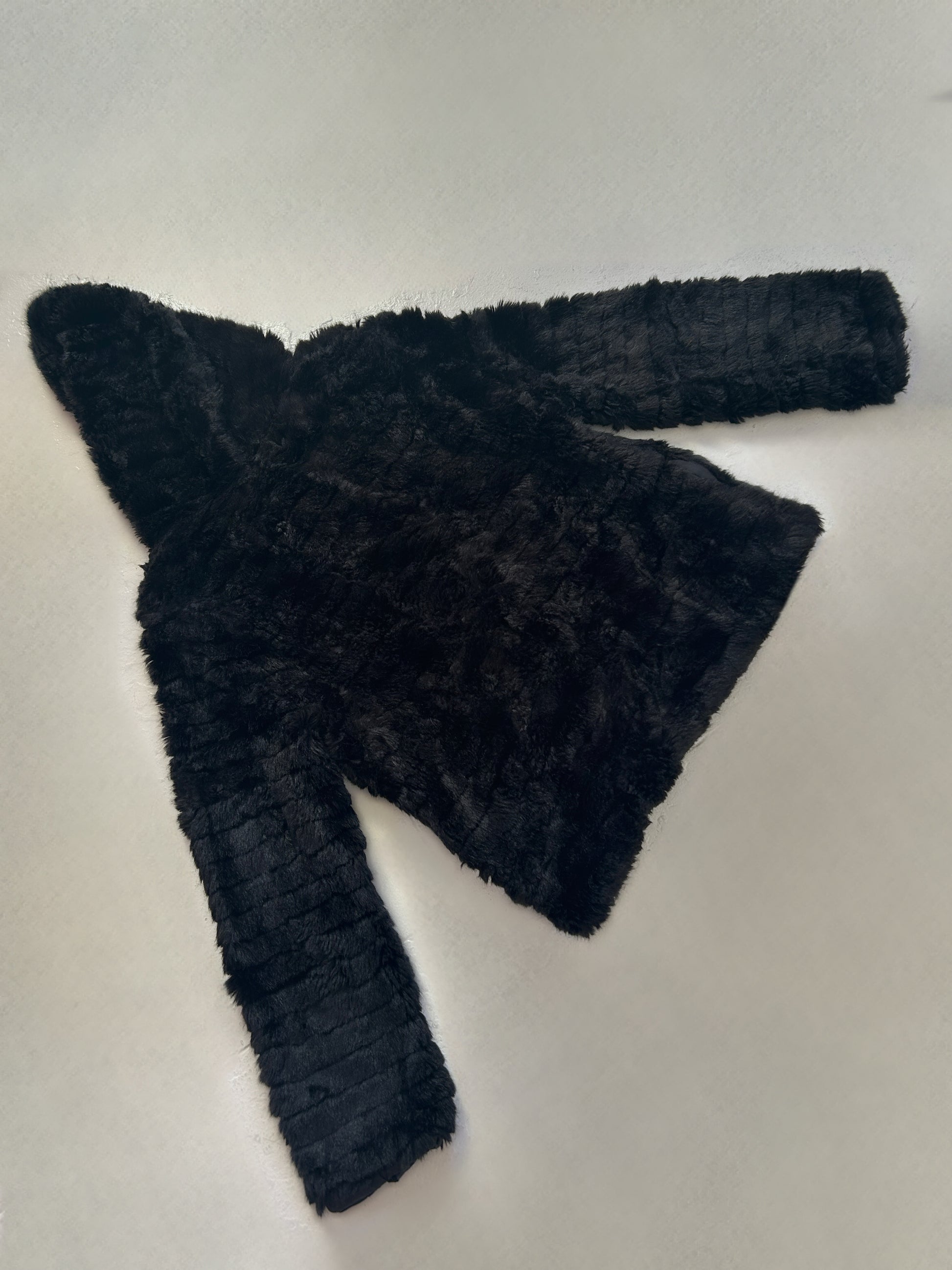 Hooded Faux Fur Zip Jacket