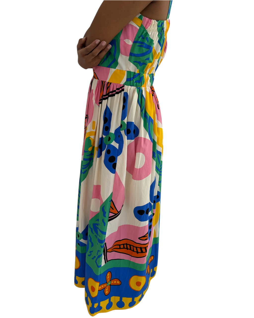 Abstract Print Maxi Dress