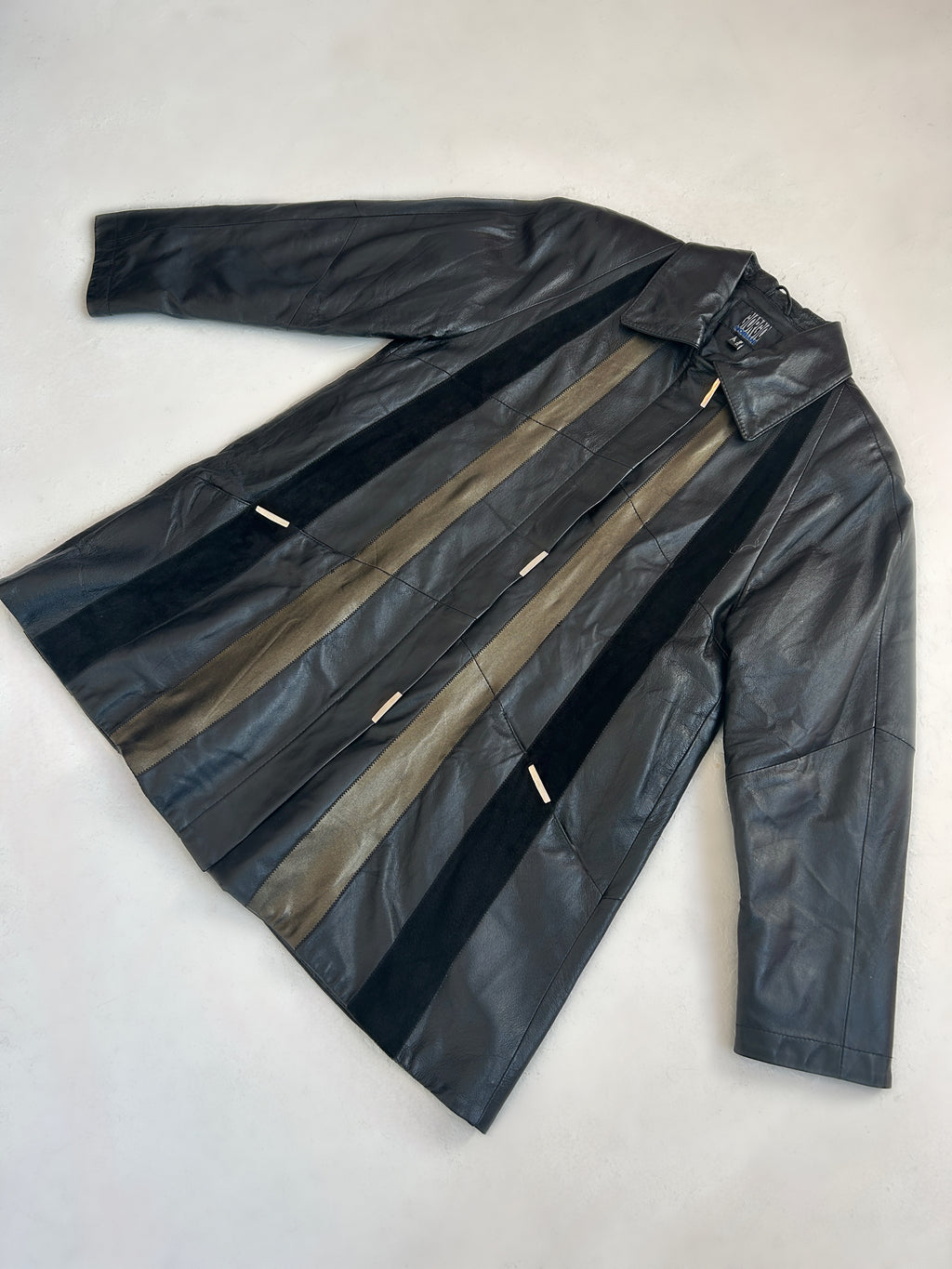 Leather Panel Coat