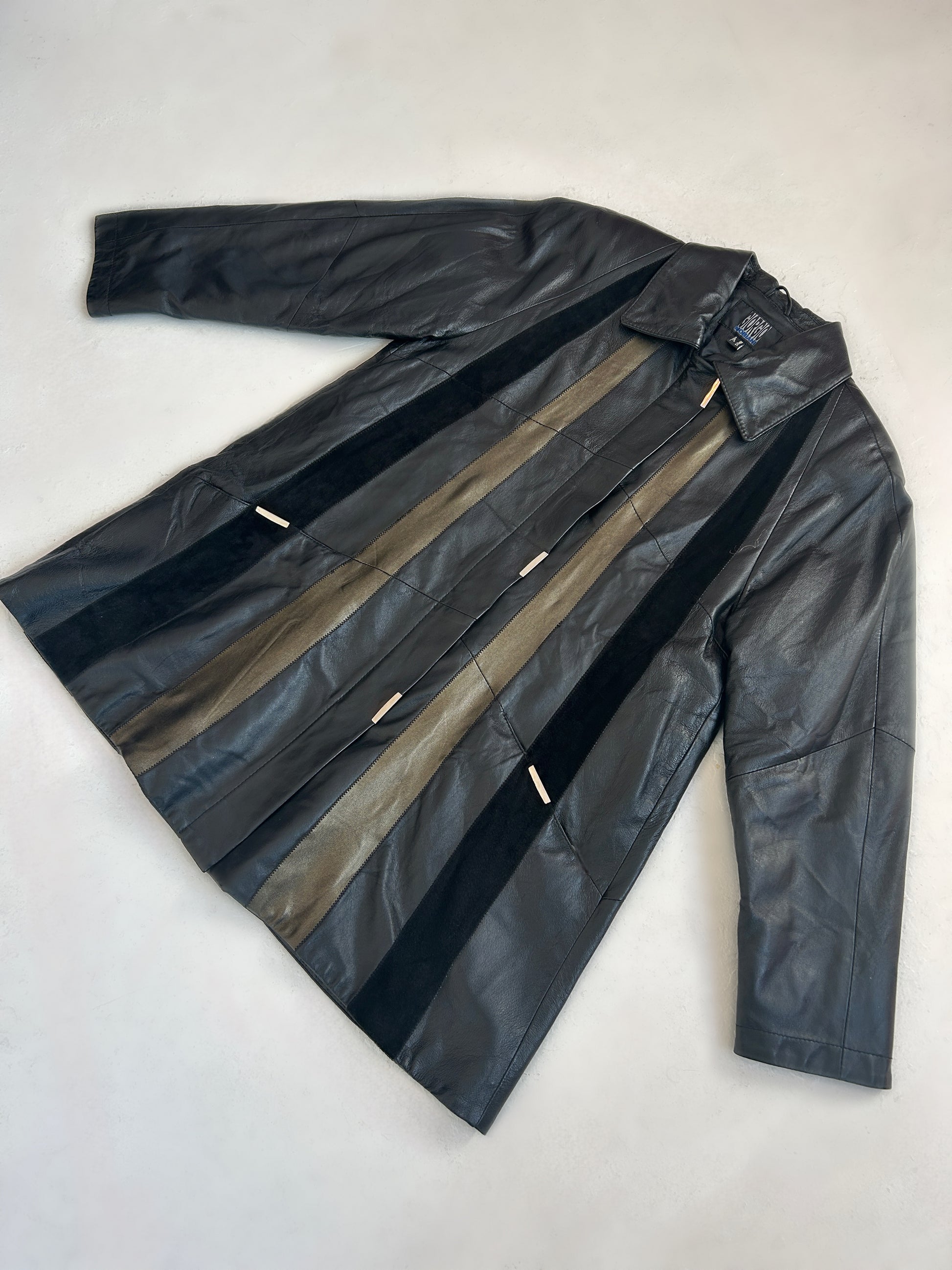 Leather Panel Coat