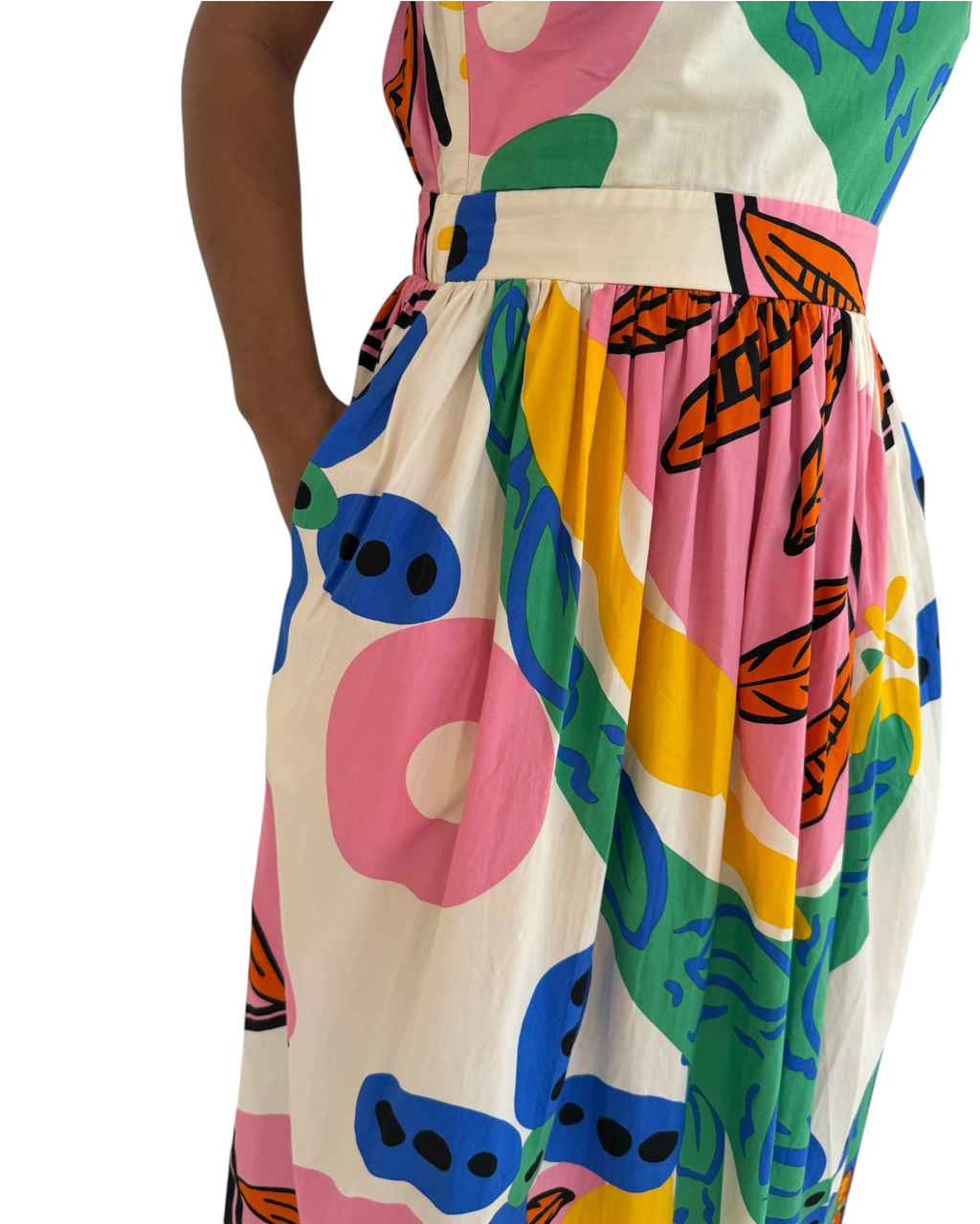 Abstract Print Maxi Dress