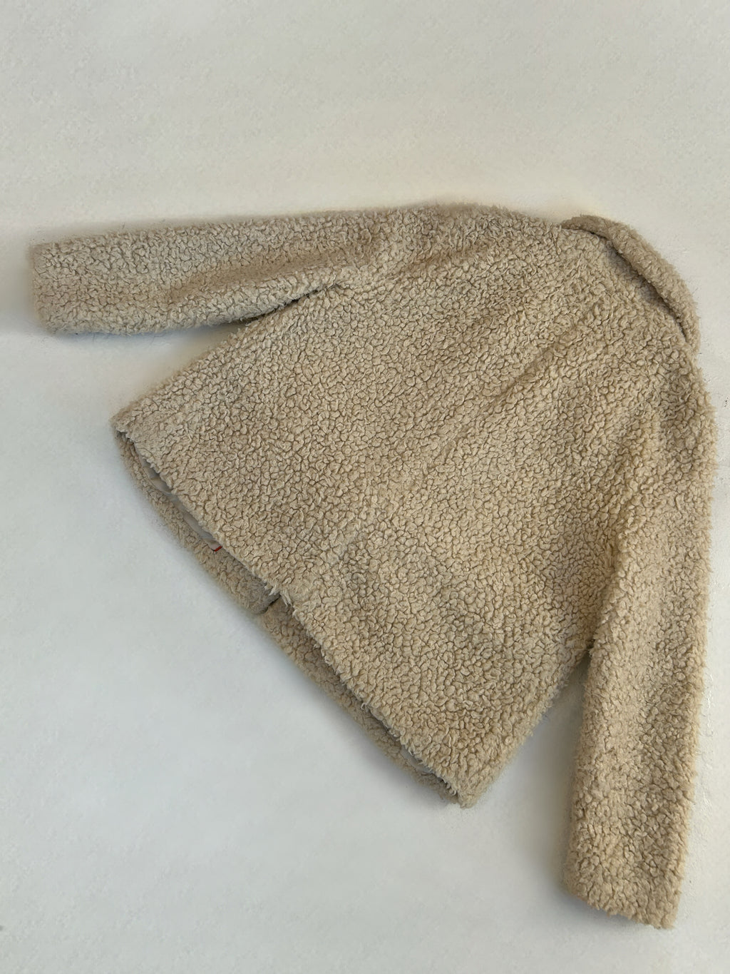 Cream Oversized Fleece Coat