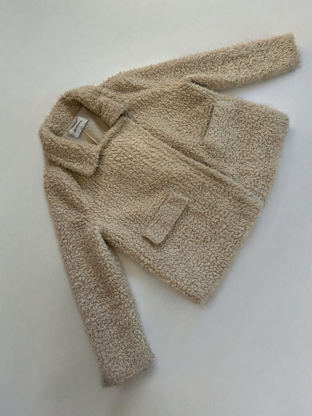 Cream Oversized Fleece Coat