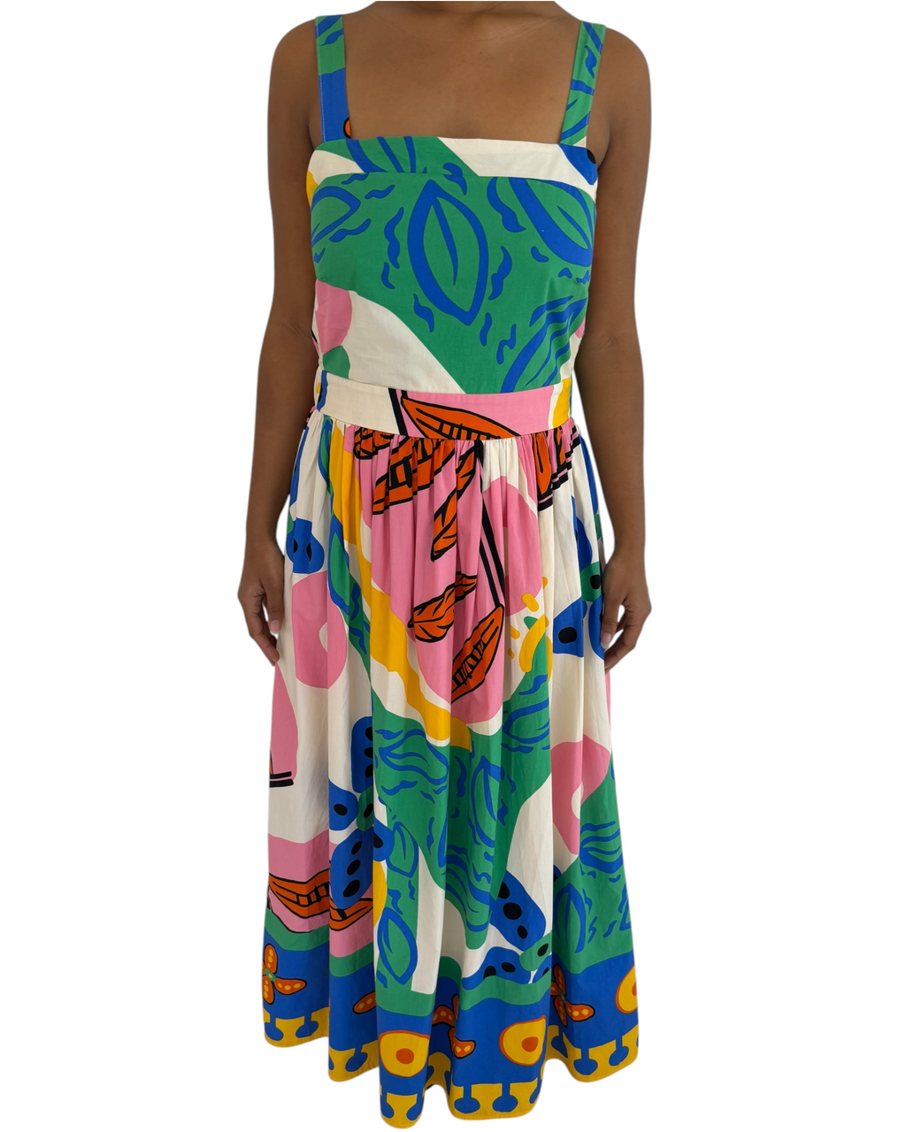 Abstract Print Maxi Dress