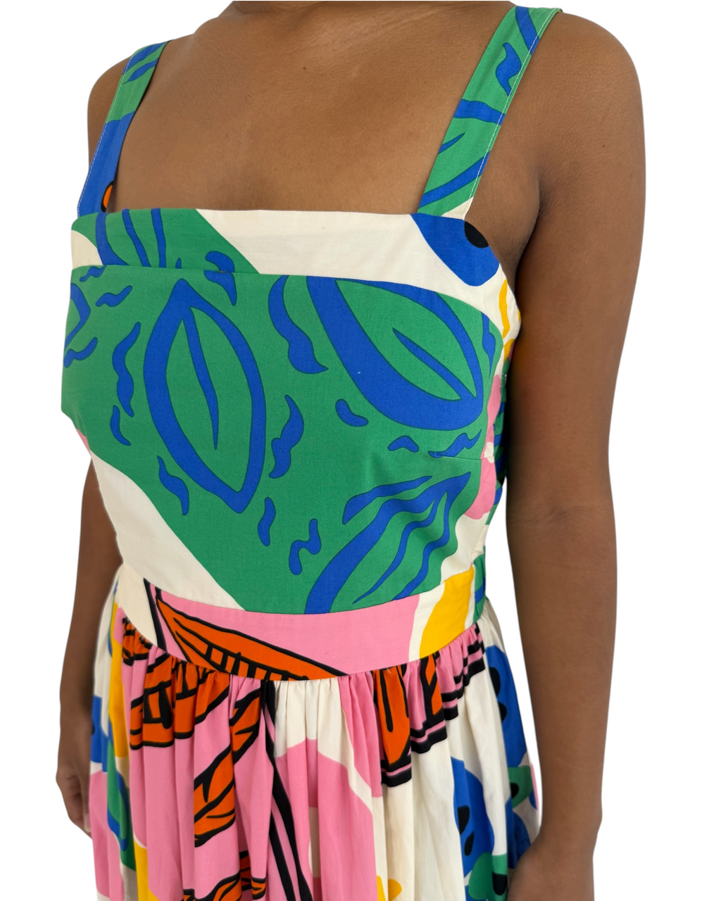 Abstract Print Maxi Dress