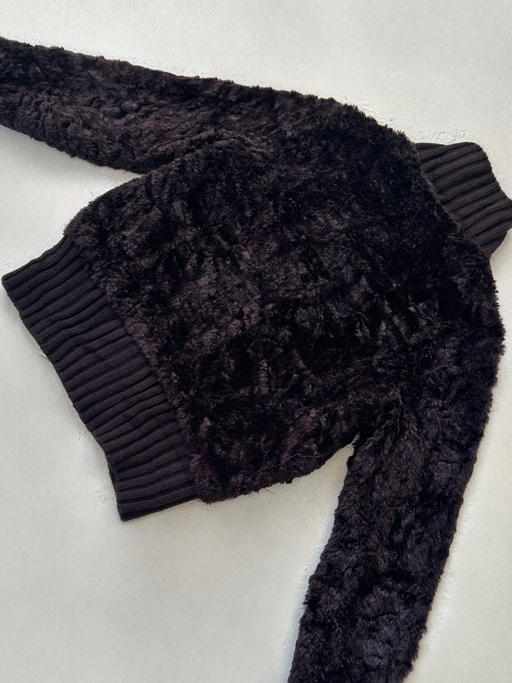 Plum Faux Fur Bomber