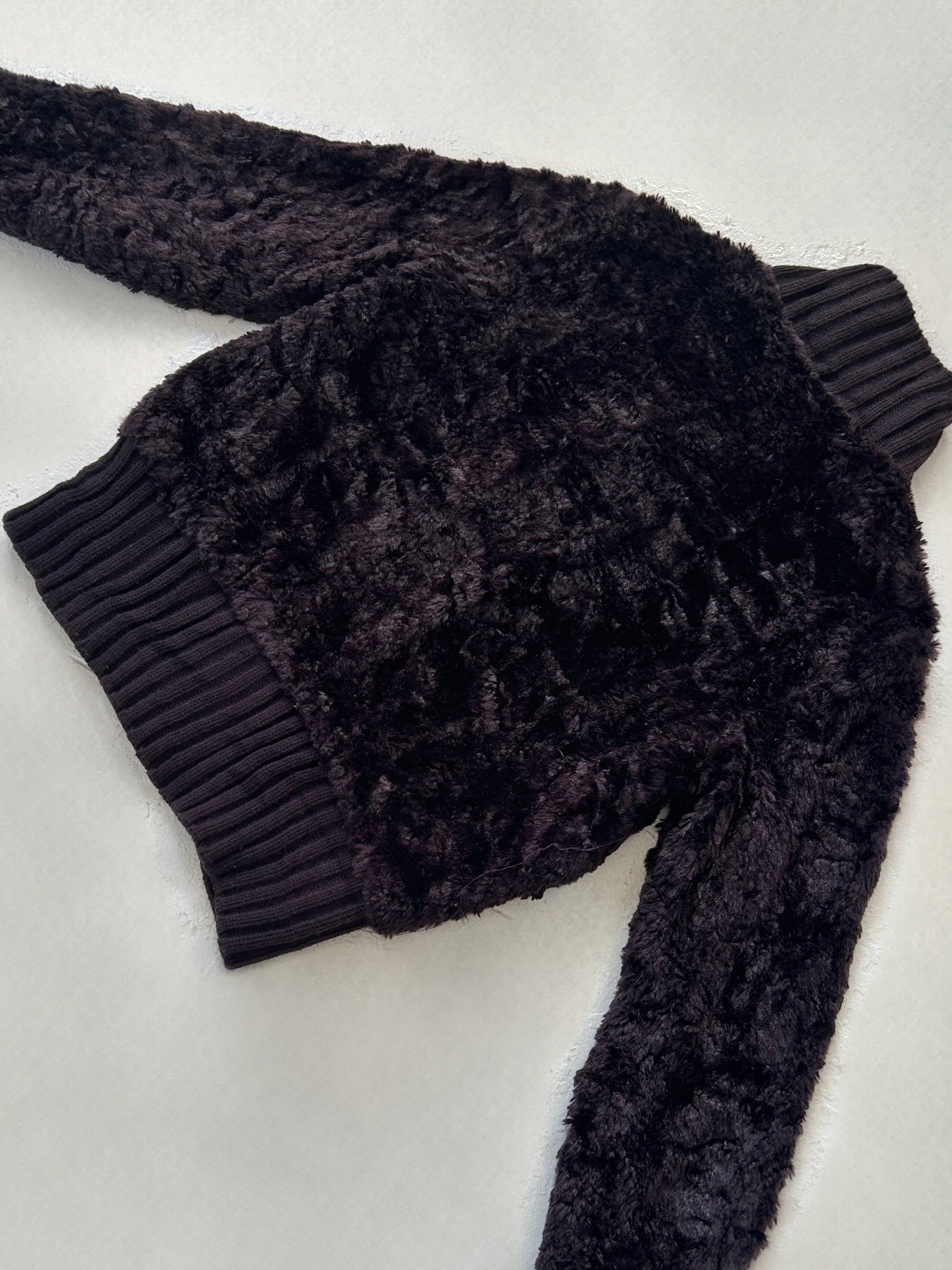Plum Faux Fur Bomber