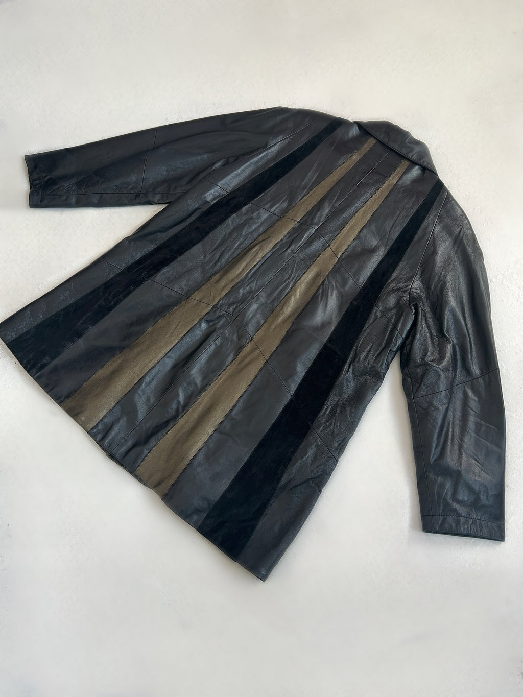 Leather Panel Coat