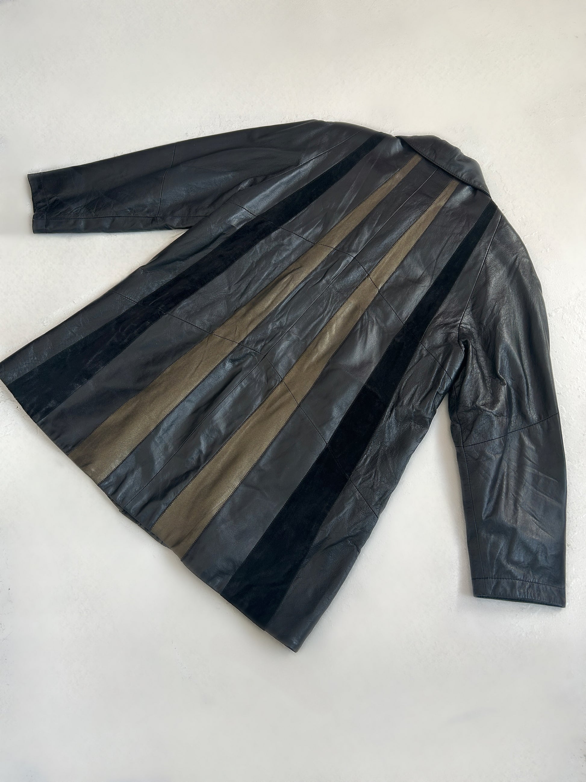 Leather Panel Coat