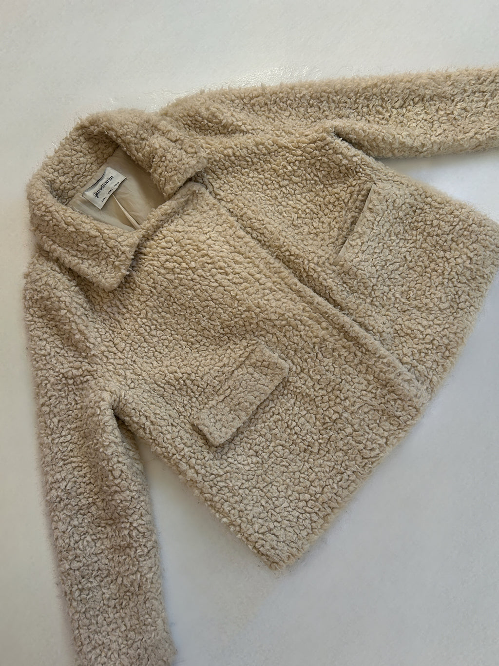 Cream Oversized Fleece Coat