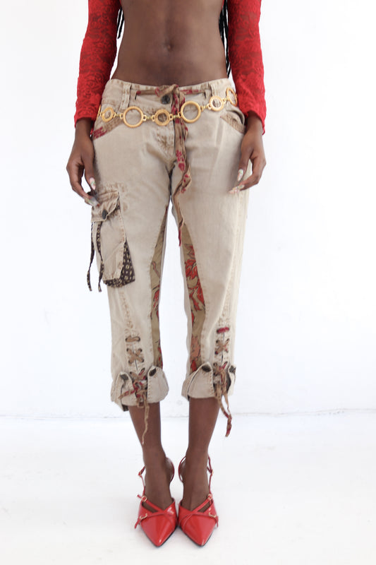 Brown Cargo Capris
