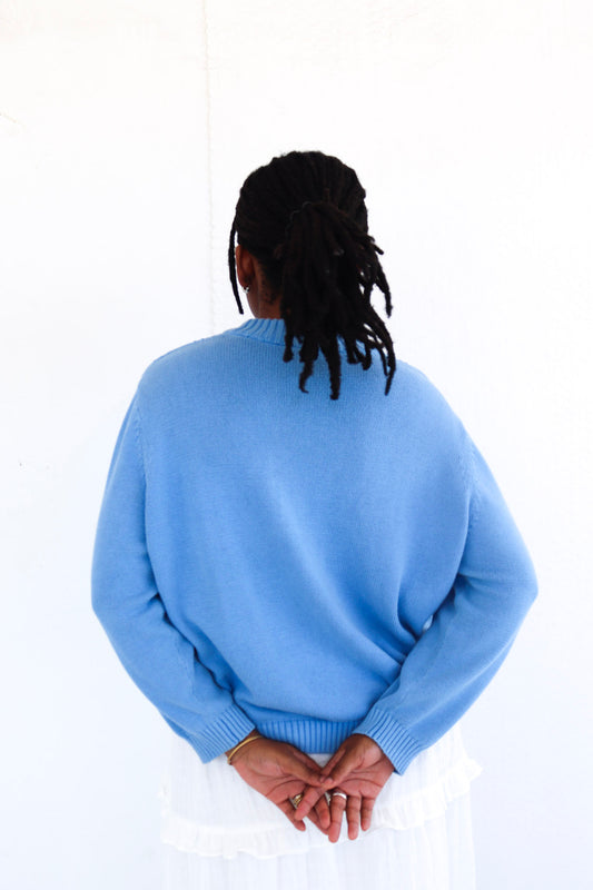 Blue Cable Knit