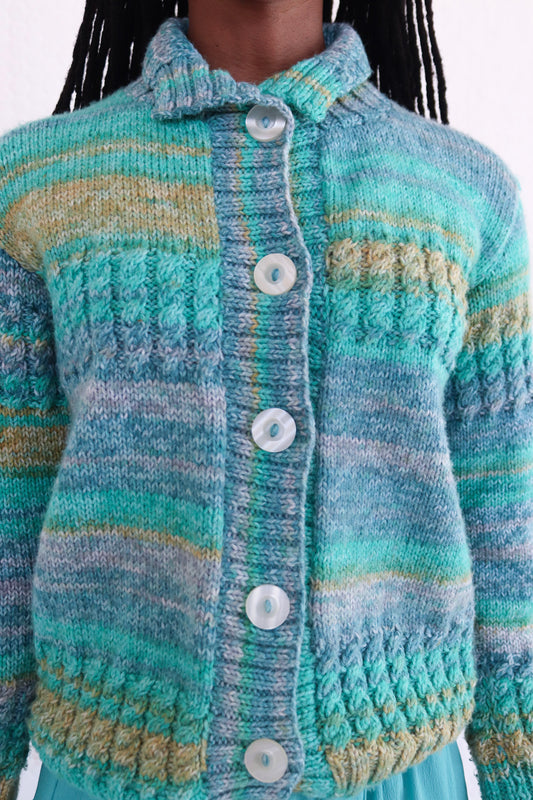 Green Chunky Cardigan
