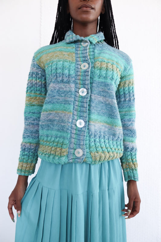Green Chunky Cardigan