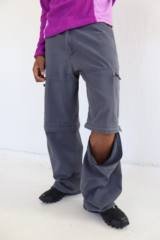 Grey Convertible Cargo Pants